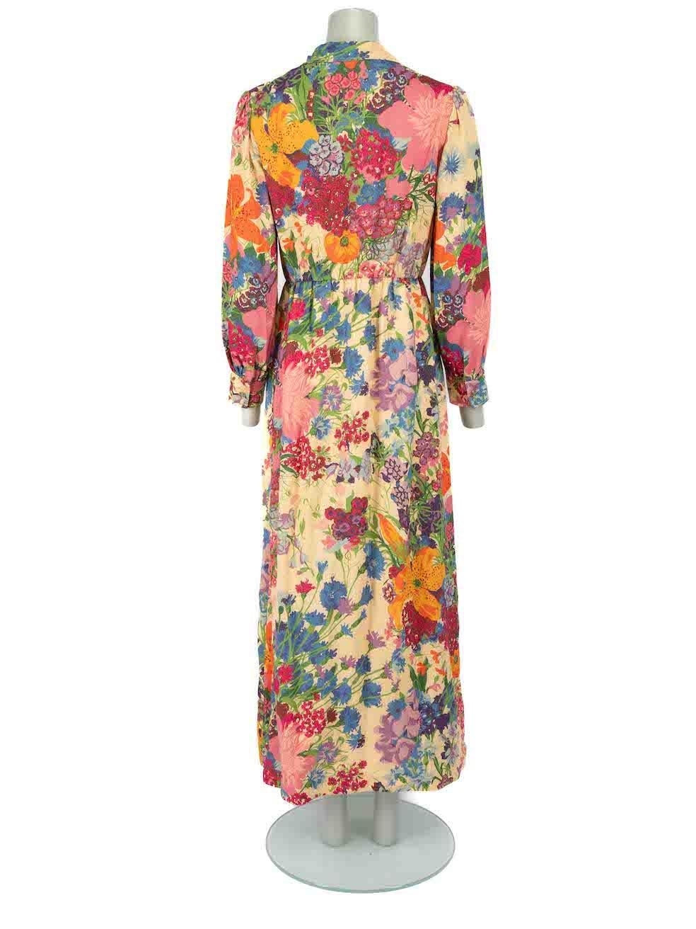 Gucci 2021 Floral Metallic GG Button Down Long Dress Size S In New Condition In London, GB