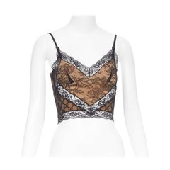 Gucci 2023 Runway GG, top in pizzo elasticizzato con cami L
