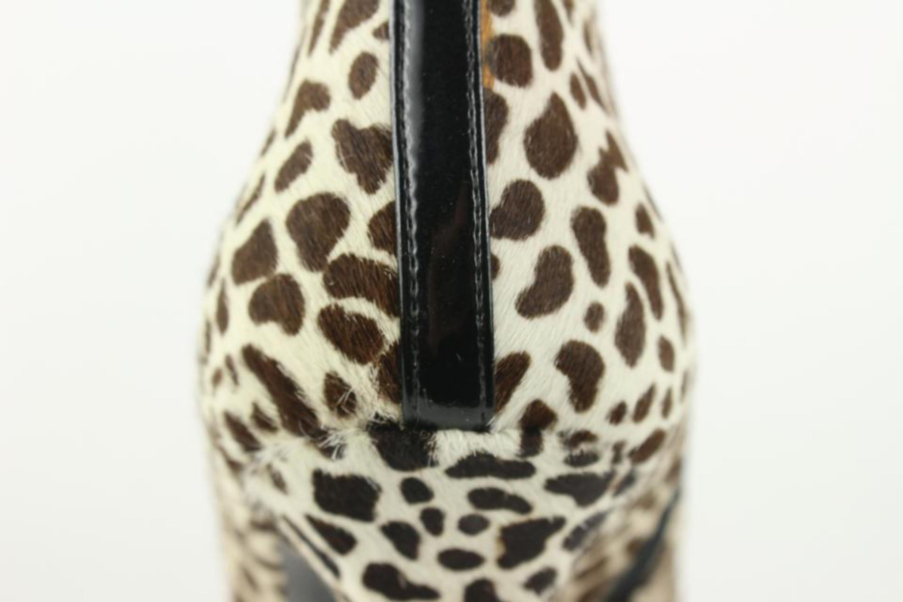 Gucci 247167 40.5 Leopard Pony Hair Platform Ankle Booties 4GG1113 5
