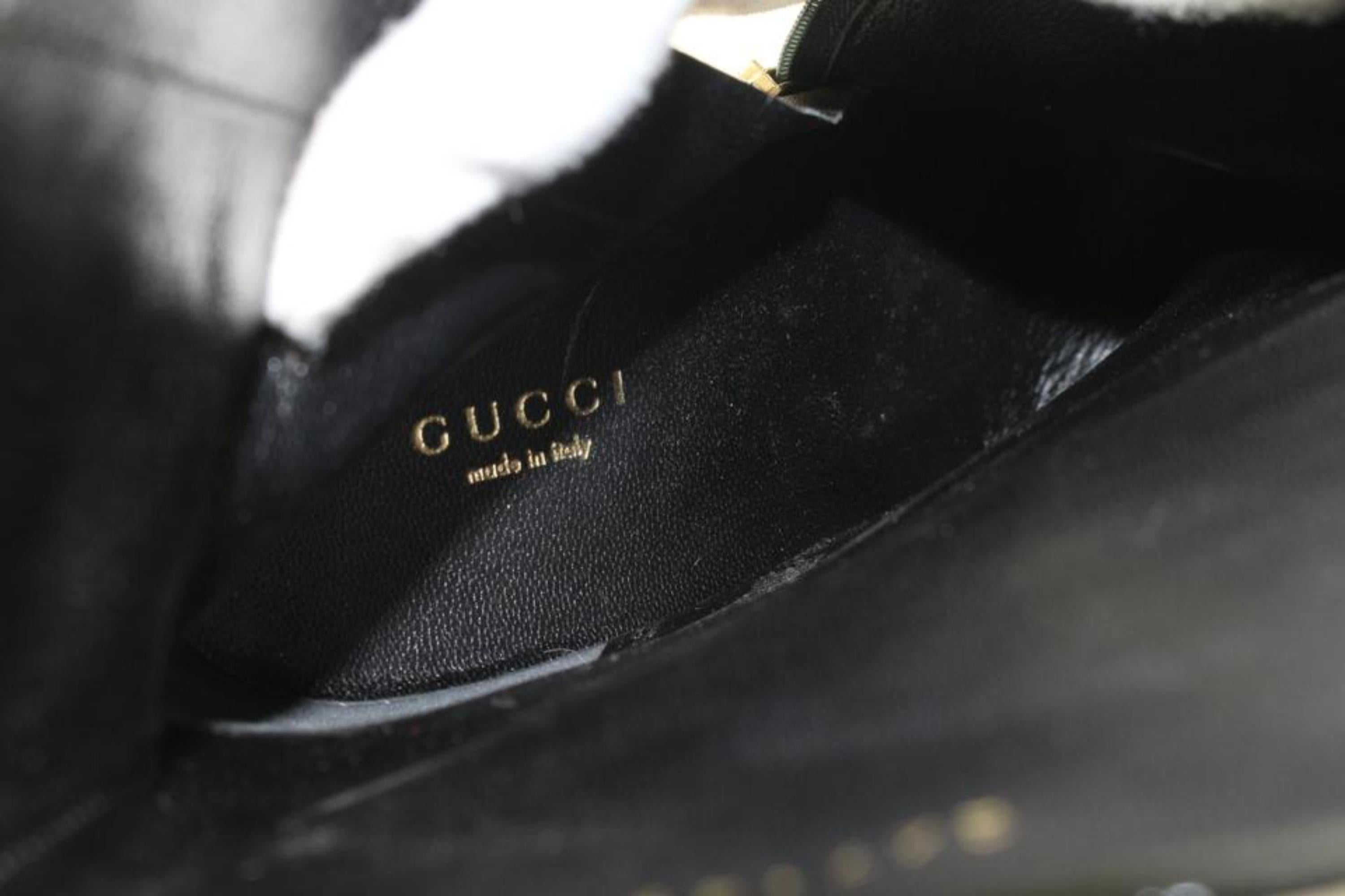 Gucci 247167 40.5 Leopard Pony Hair Platform Ankle Booties 4GG1113 In Excellent Condition In Dix hills, NY