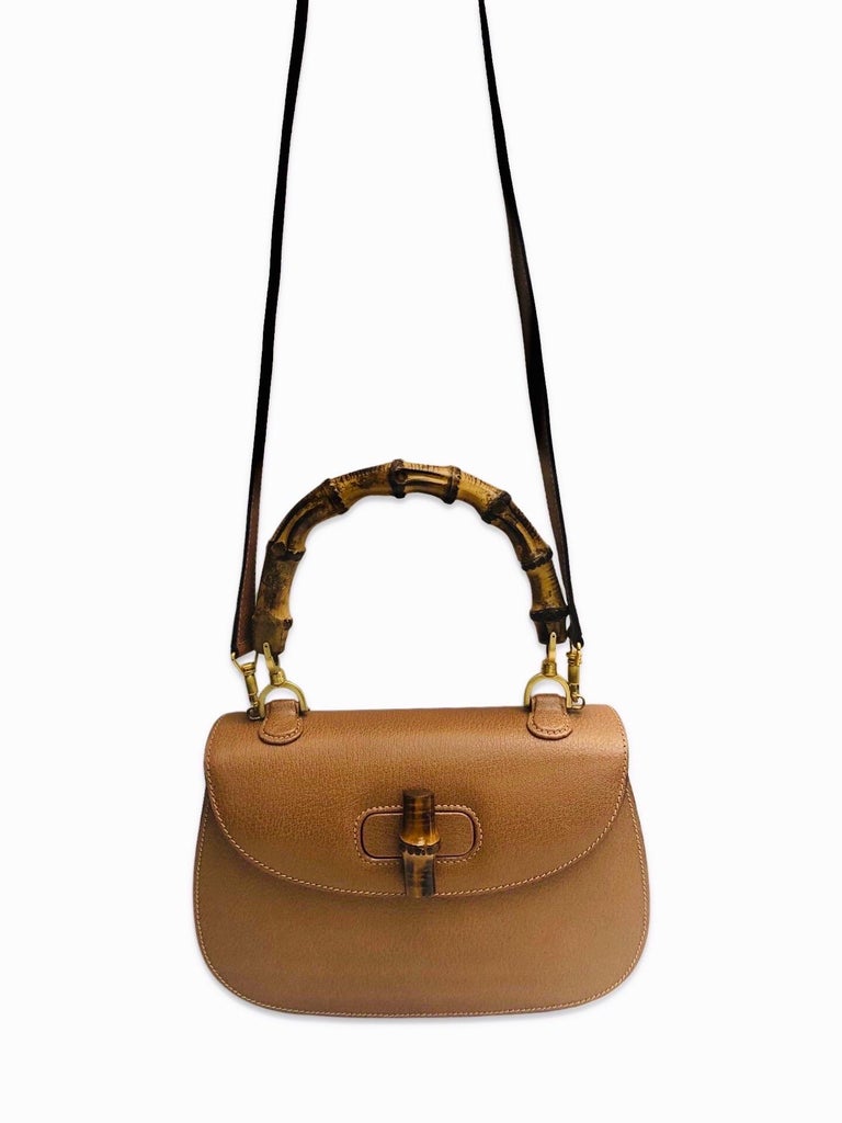 Gucci 26cm Brown Leder 1947 Bamboo Tasche bei 1stDibs Deutschland