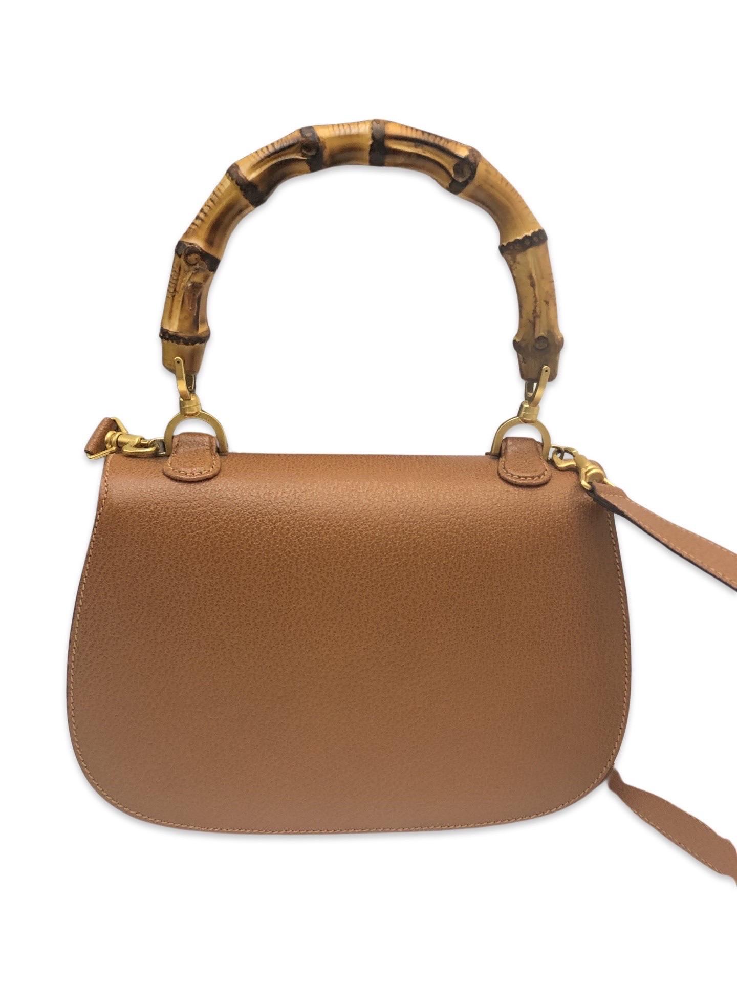 Gucci 26cm Brown Leather 1947 Bamboo Bag 3