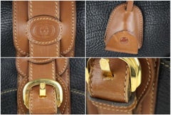 Gucci 2way Suitcase Carry-on 99gt24 Black Leather Weekend/Travel Bag