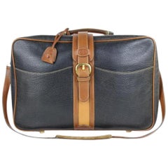 Vintage Gucci 2way Suitcase Carry-on 99gt24 Black Leather Weekend/Travel Bag
