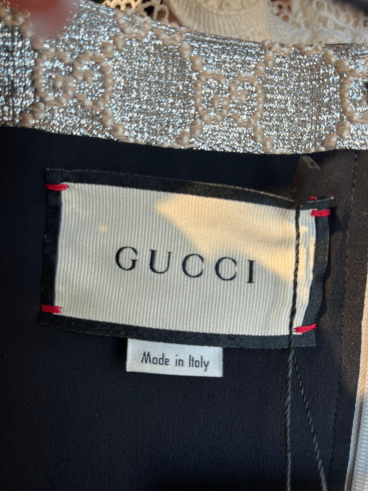 Gucci 3, 5K$ GG Logo Brocade Dress with Straps For Sale 3