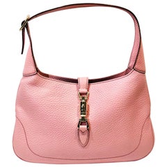 Gucci 30cm Pink Leather Jackie 1961 Hobo Shoulder Bag 