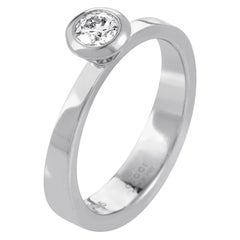 Gucci .33 Carat Diamond Solitaire White Gold Engagement Ring