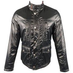 GUCCI 36 Black Shiny High Collar Puff Jacket