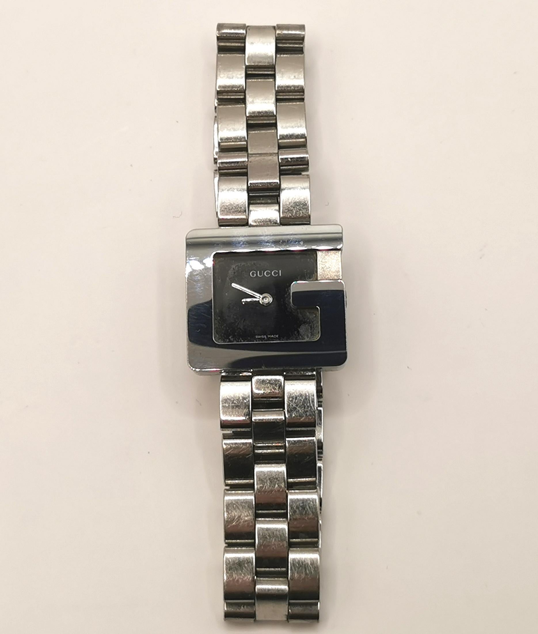 Modern Gucci 3600l stainless steel G face wrist watch 