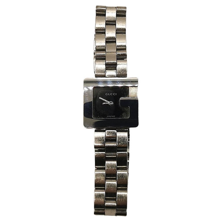 Square G face fashion stylish watch Gucci style stainless steel GUCCI G Face 3600M Black Dial Quartz unisex WATCH stainless  main image 4