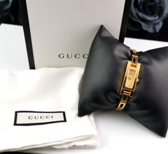 Gucci 3900l ladies gold plated wristwatch, Boxed