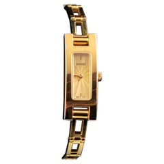 Gucci 3900l ladies gold plated wristwatch, Boxed