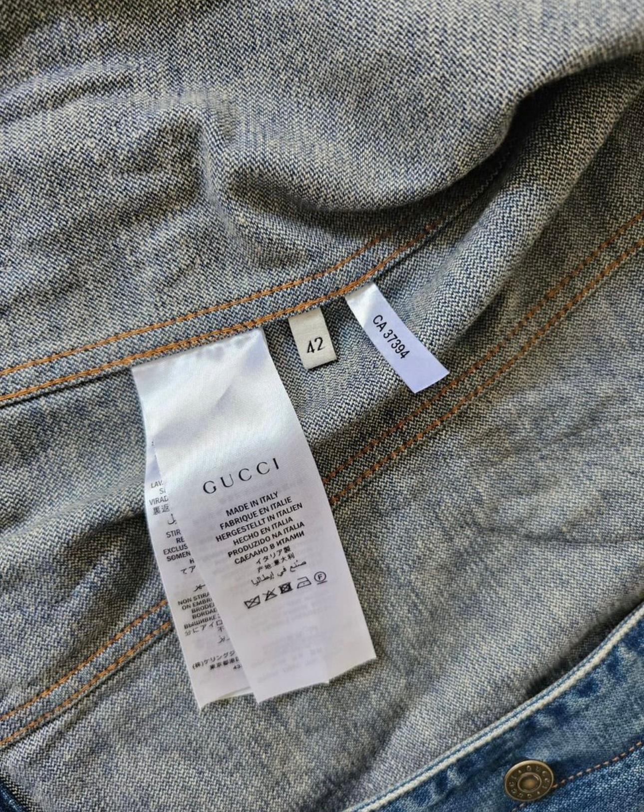 Gucci 3K$ Hollywood Jacke mit Slogan- und Kaninchenstickerei im Angebot 8