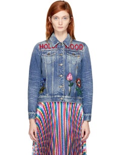 GUCCI 3K$ Hollywood Slogan and Rabbit Embroidery Jacket
