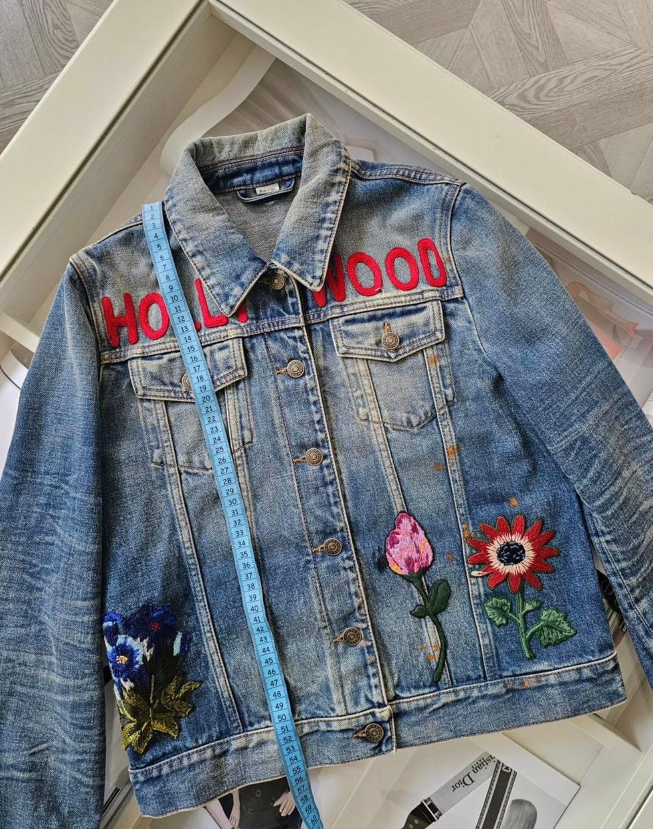 Gucci 3K$ Hollywood Slogan and Rabbit Embroidery Jacket For Sale 4