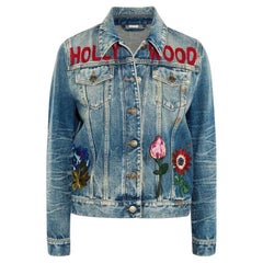 Gucci 3K$ Hollywood Jacke mit Slogan- und Kaninchenstickerei