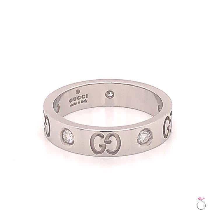 gucci icon ring with diamonds