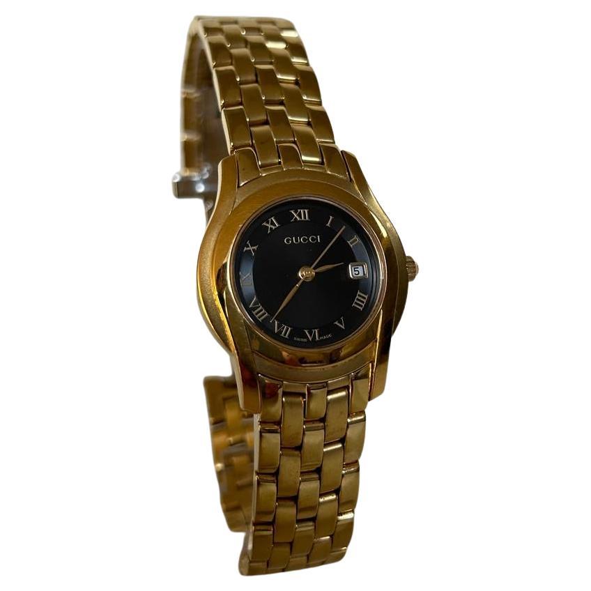 Gucci 5400L Ladies Wristwatch. Heavy Gold Plated, 26mm Casee Year 1998