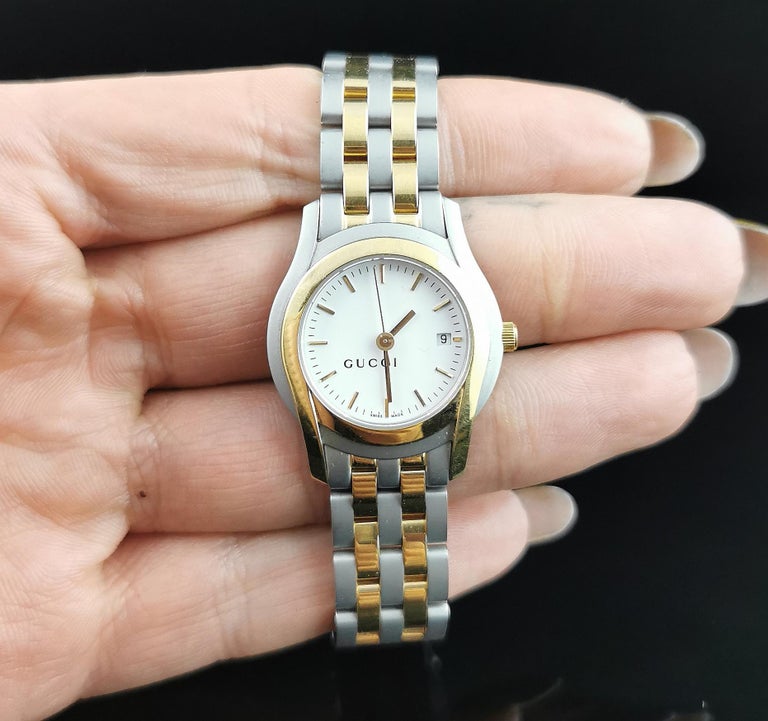 Gucci 5500l stainless steel and gold plated wristwatch  display picture 1