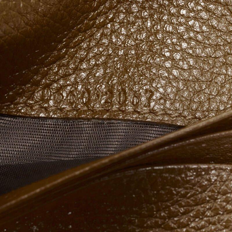 GUCCI 570660 Zumi brown leather GG Horsebit bi-fold wallet on chain nano bag For Sale 5
