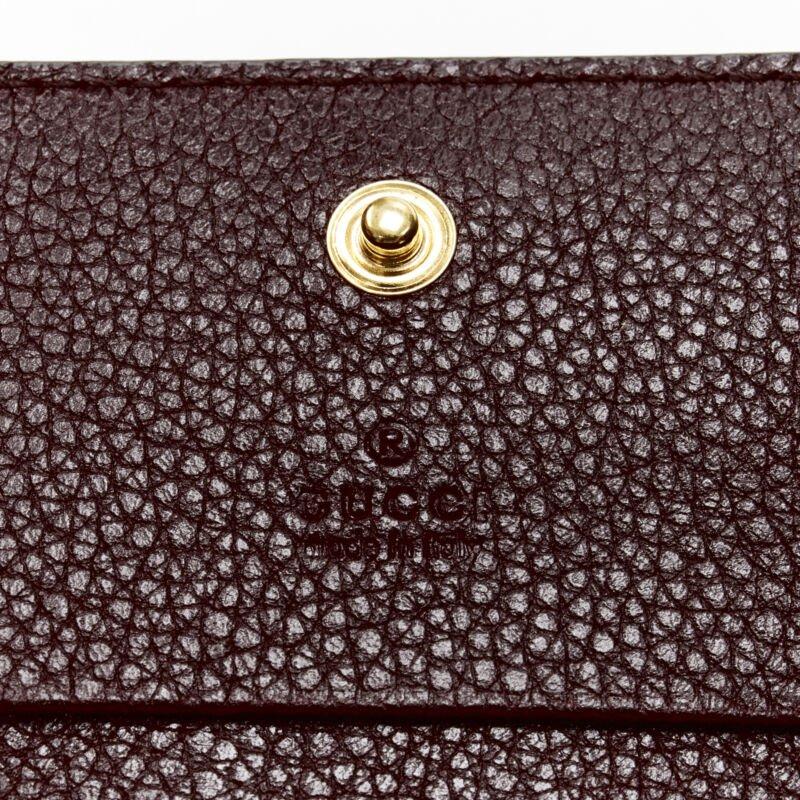 Gucci 570660 Zumi rosso bordeaux GG Horsebit portafoglio bi-fold con catena mini borsa in vendita 5