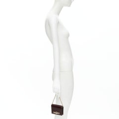 GUCCI 570660 Zumi burgundy red GG Horsebit bi-fold wallet on chain mini bag