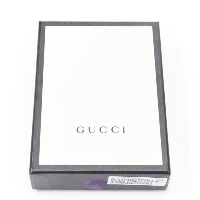 GUCCI 570660 Zumi grey leather GG Horsebit bi-fold wallet on chain mini bag For Sale 7