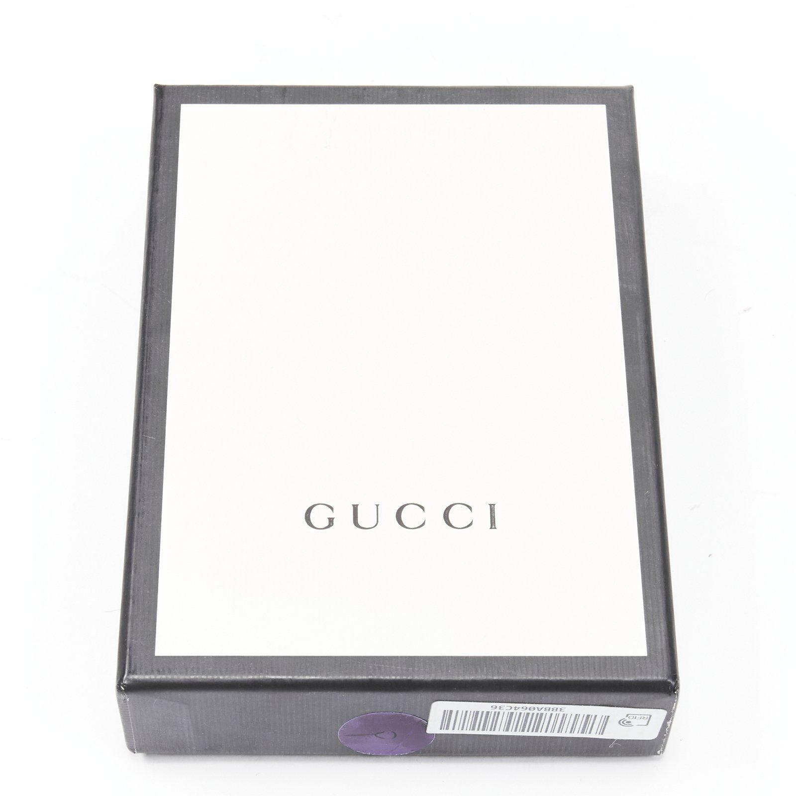 GUCCI 570660 Zumi gris cuir GG Horsebit portefeuille bi-fold sur chaîne mini sac en vente 7