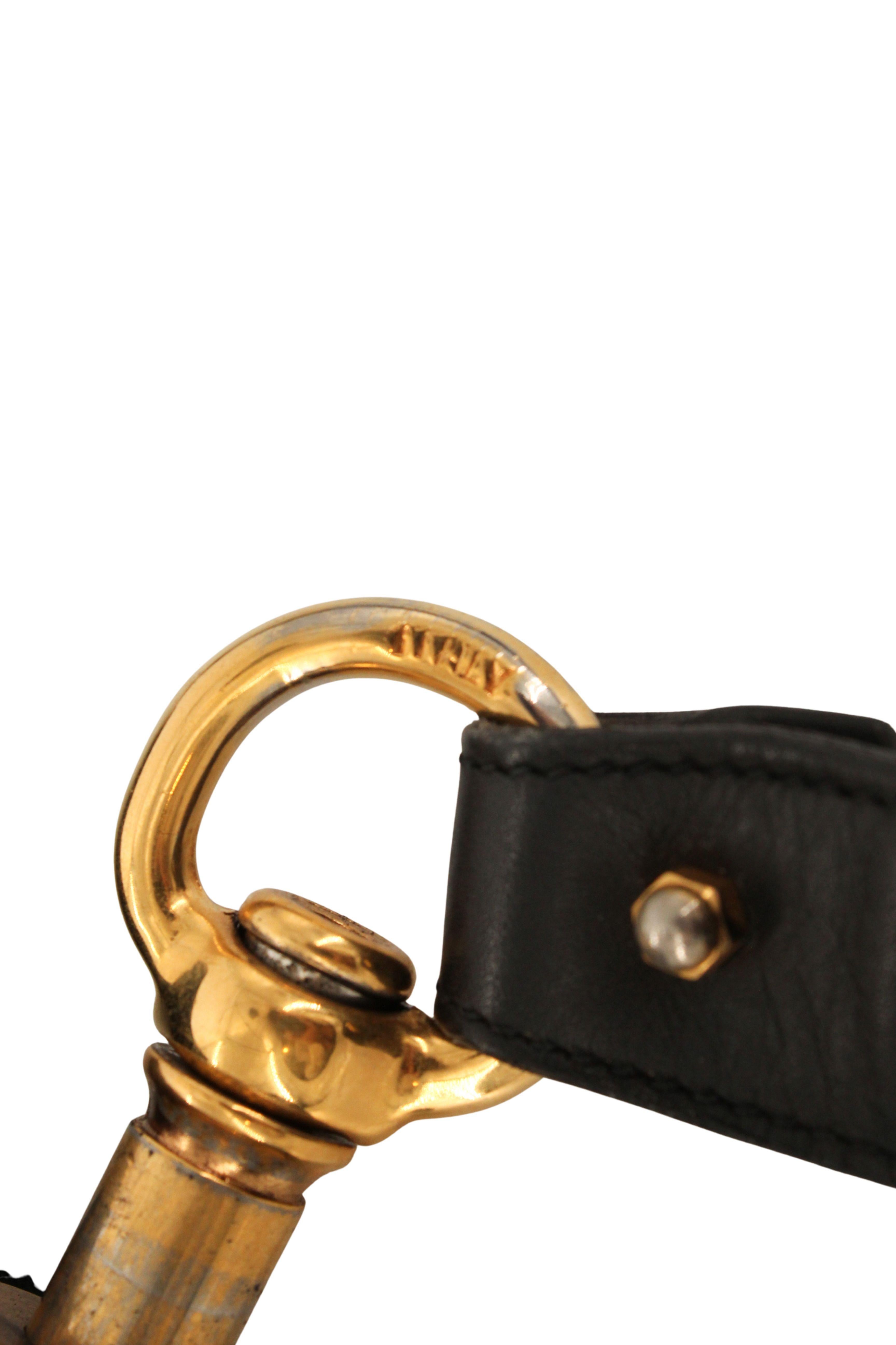 Gucci 70's Blondie Black Suede Bag With Gold Hardware en vente 5