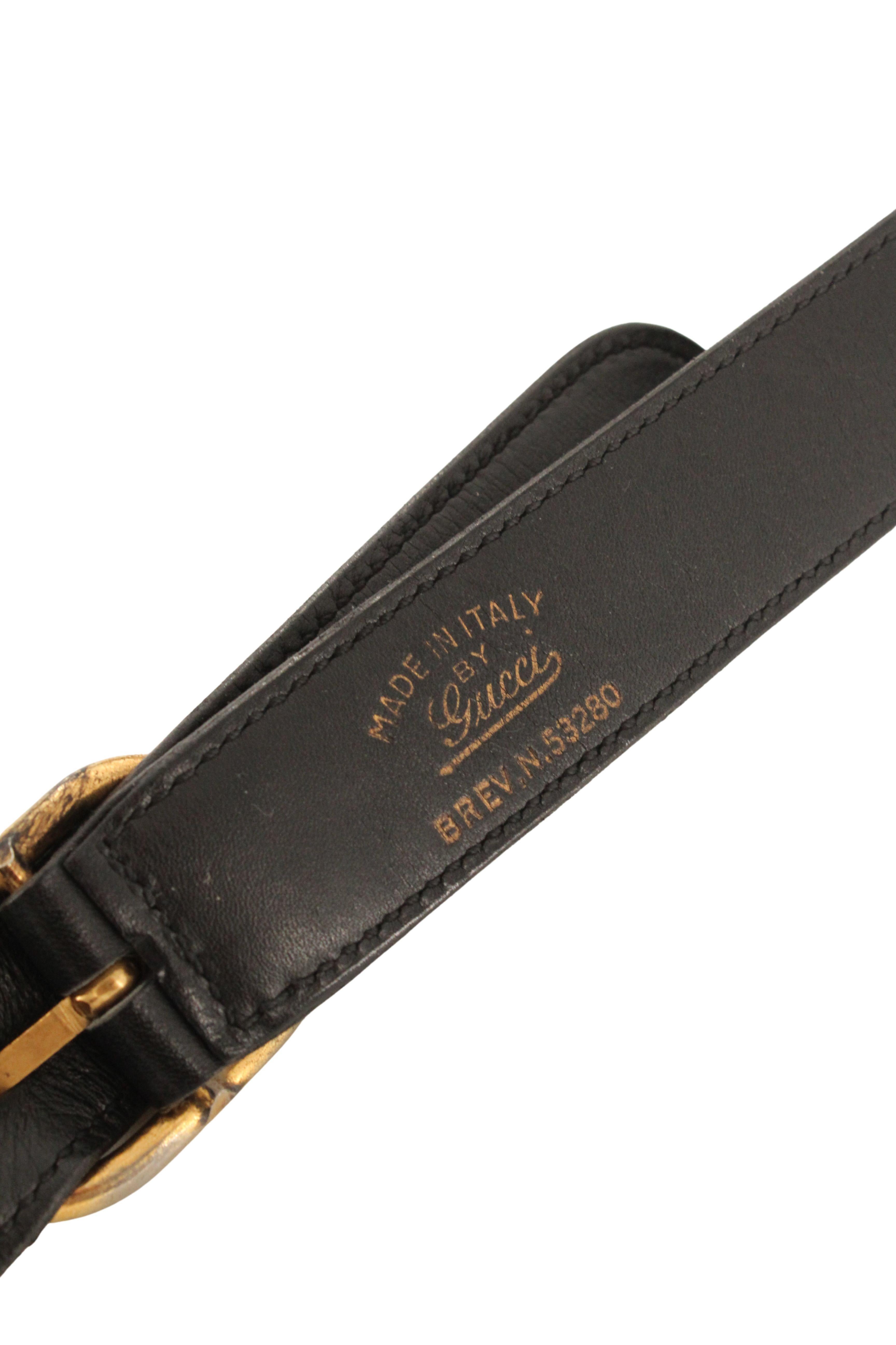 Gucci 70's Blondie Black Suede Bag With Gold Hardware en vente 4