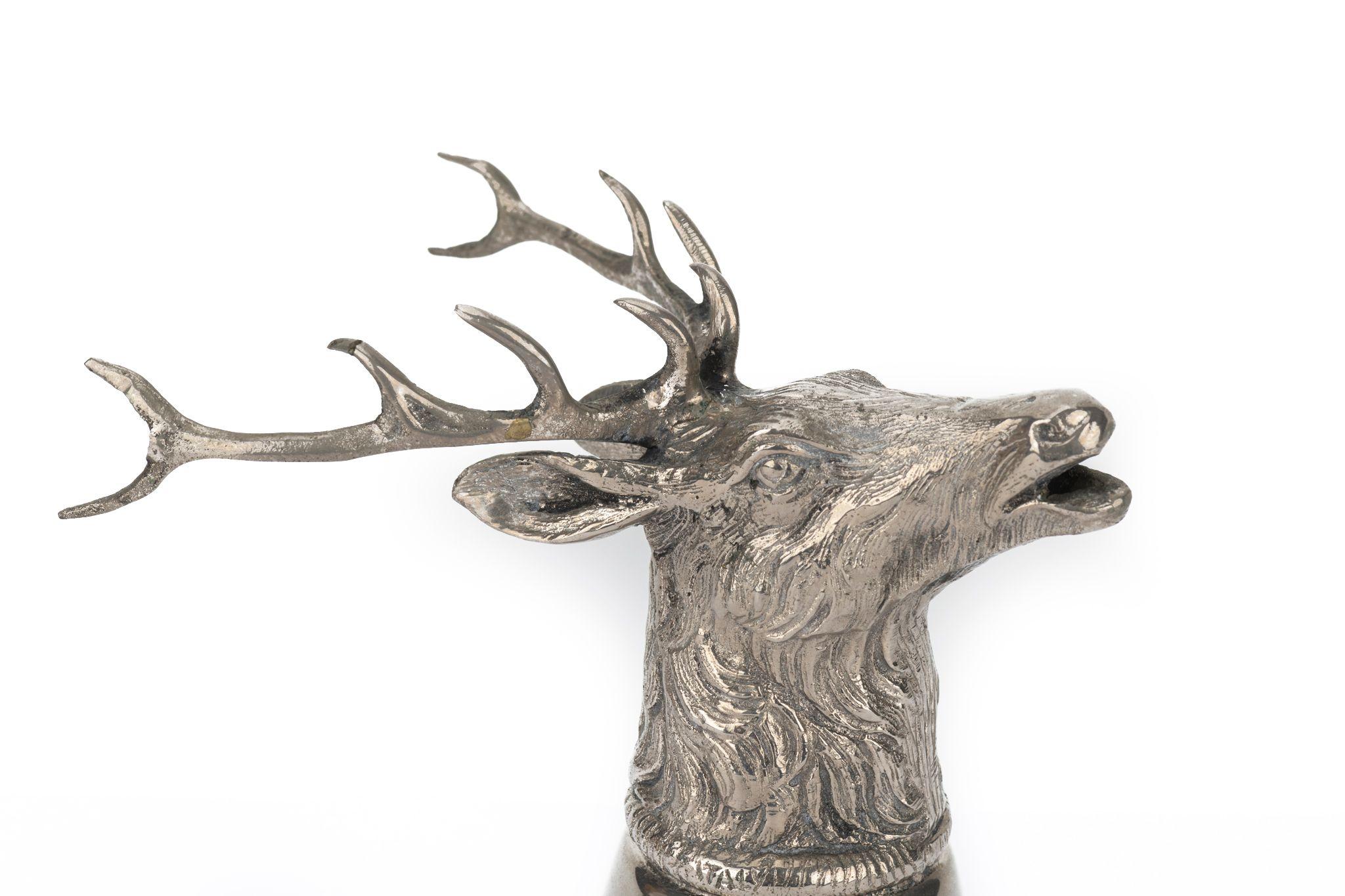 Gucci 70s Silver Stirrup Cups Dog Elk For Sale 3