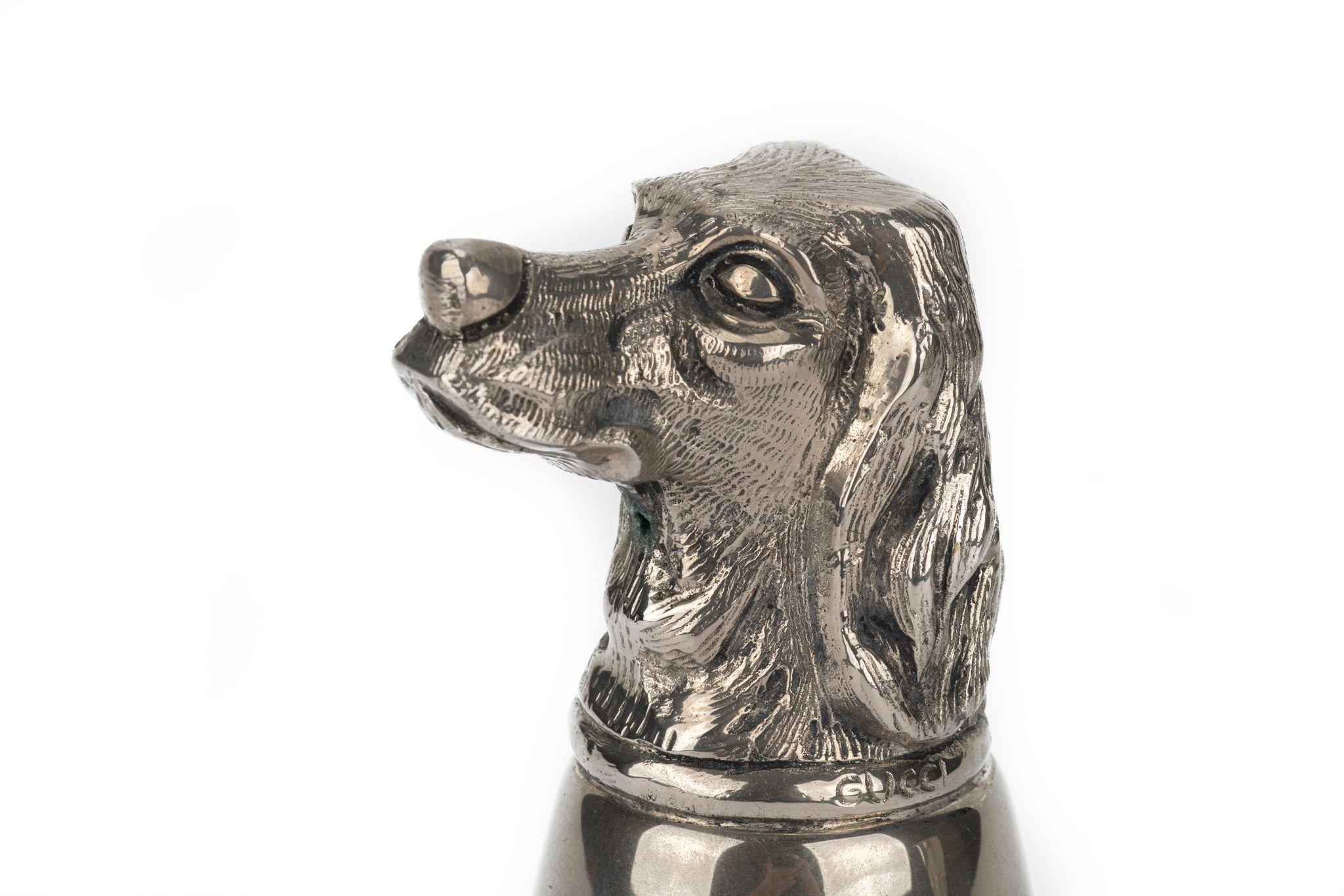 Gucci 70s Silver Stirrup Cups Dog Elk For Sale 4