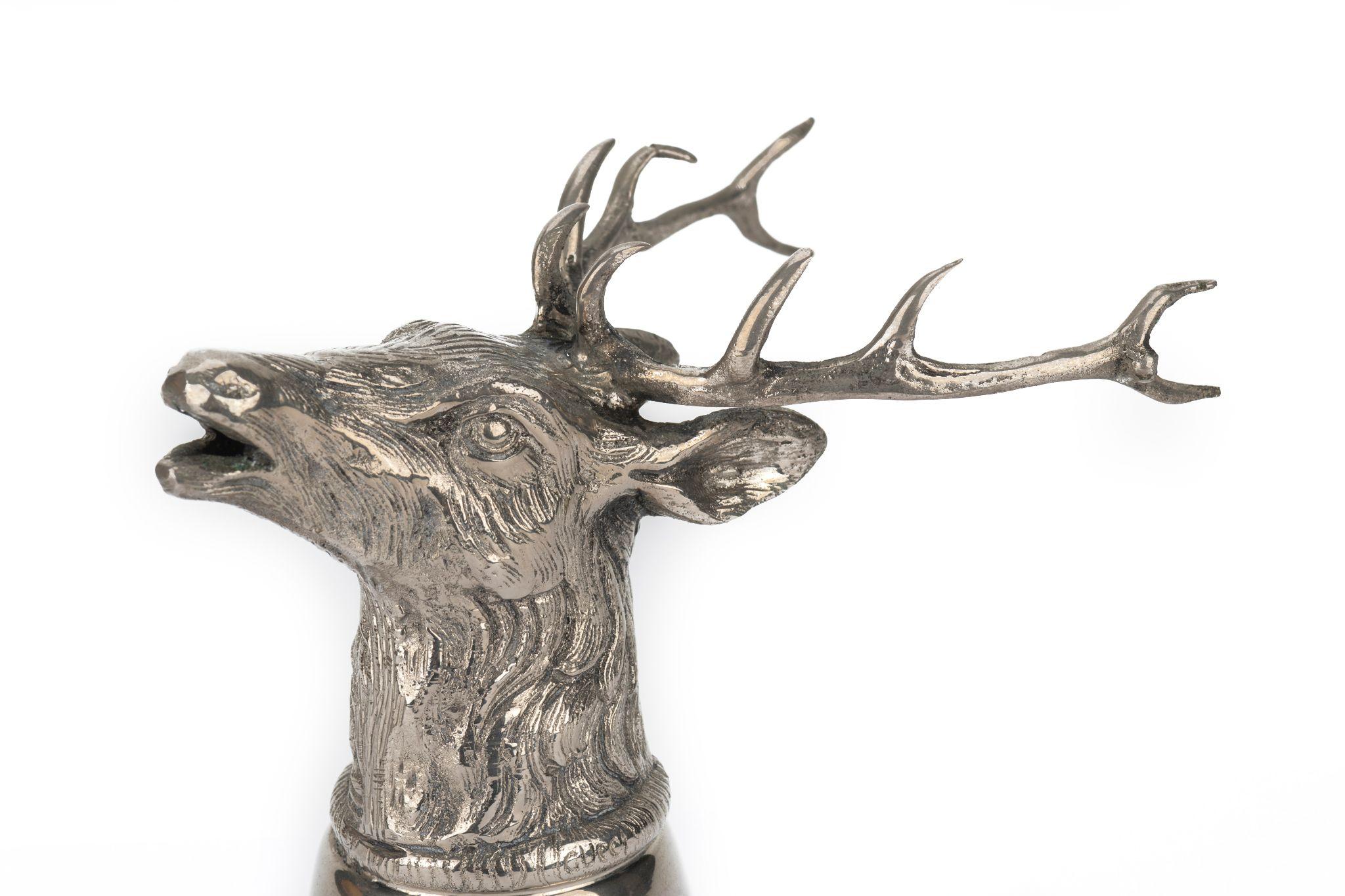 Gucci 70s Silver Stirrup Cups Dog Elk For Sale 5