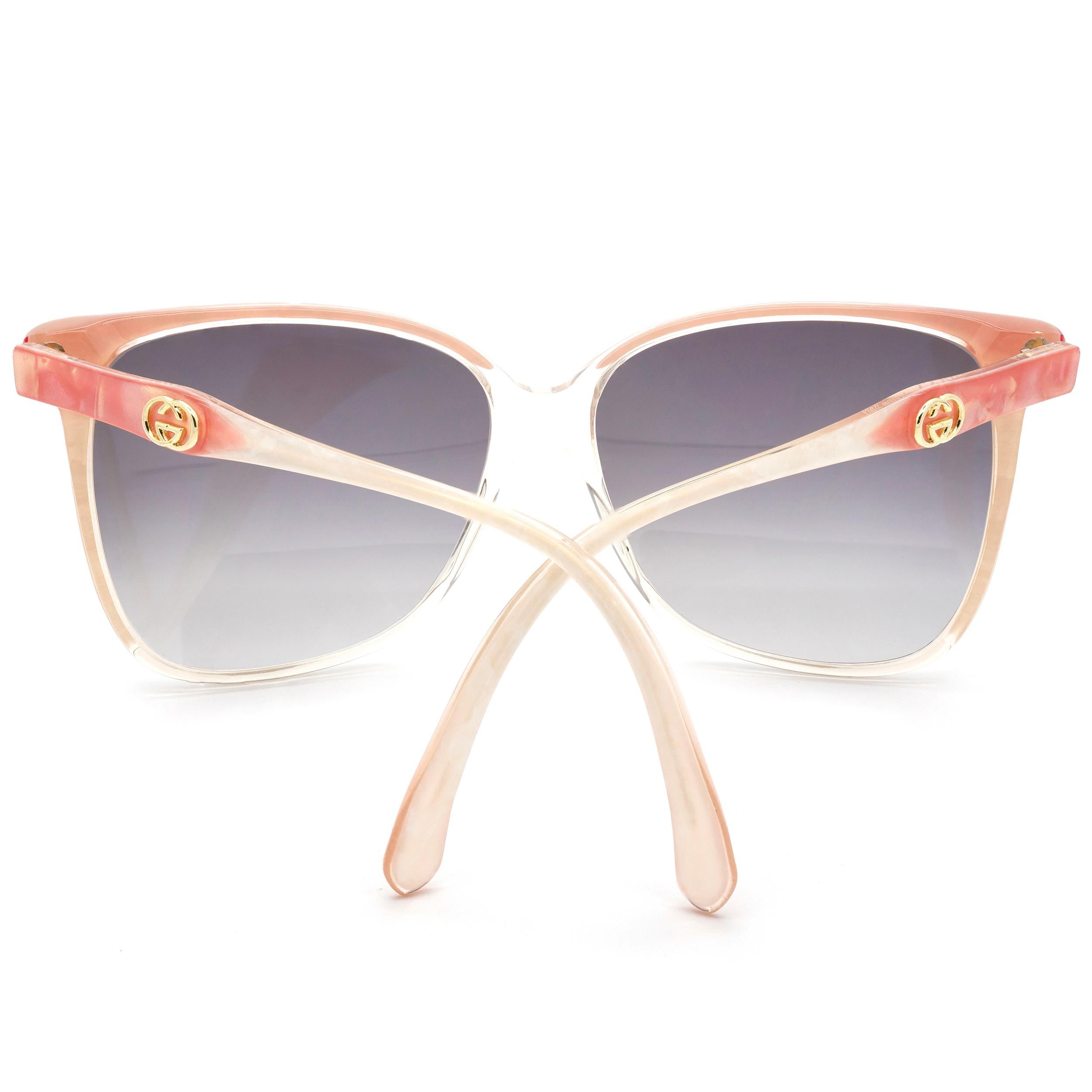 Vintage-Sonnenbrille von Gucci aus den 70ern (Grau) im Angebot