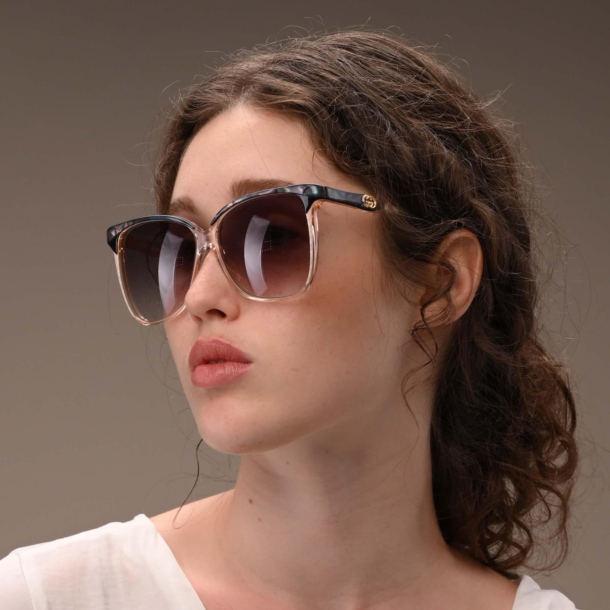 Gray Gucci 70s vintage sunglasses