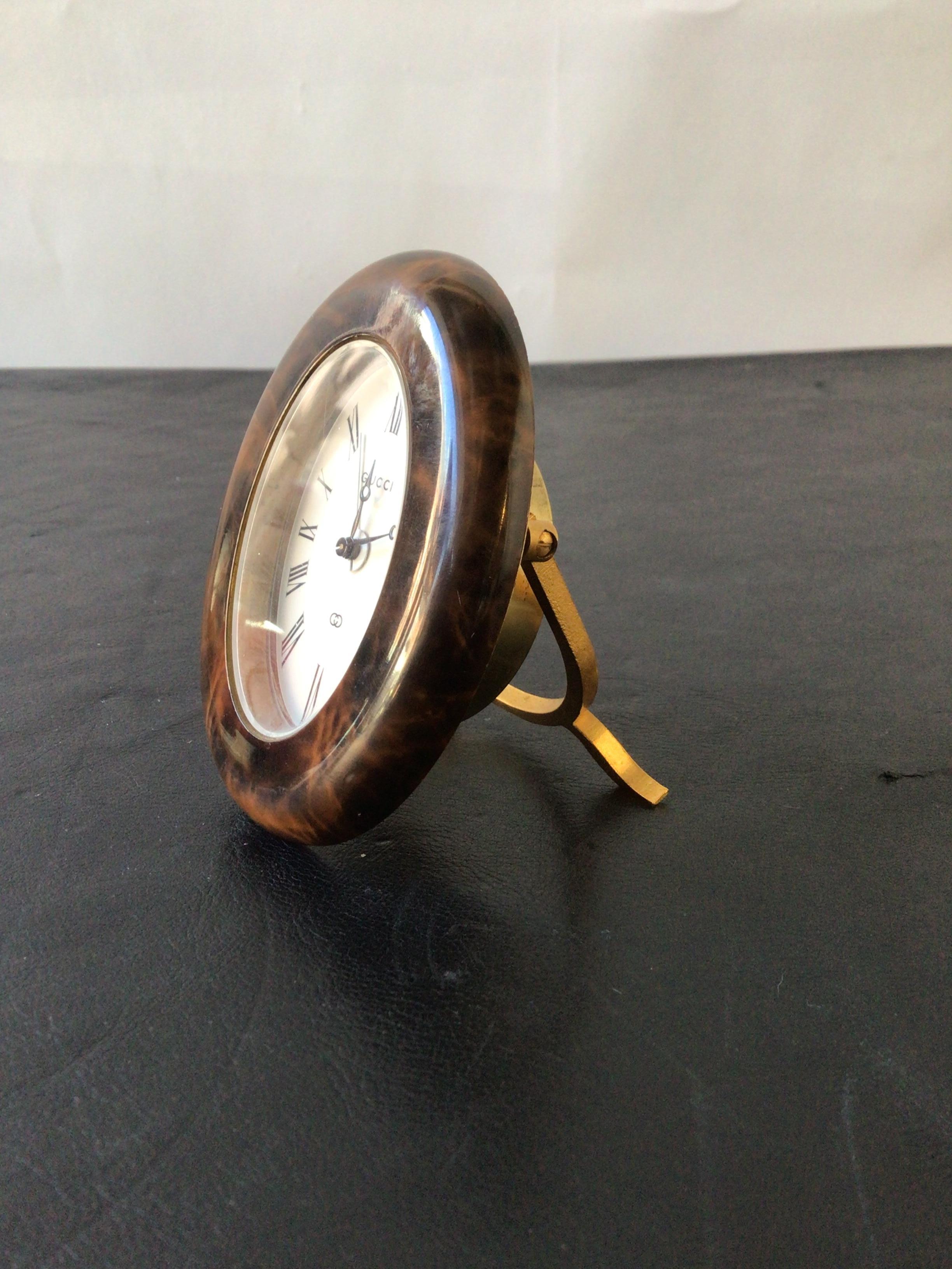 Gucci 8 day alarm clock. Wind up.