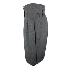 GUCCI – 80s Vintage Gray Wool Pencil Skirt with Side Pockets  Size 8US 40EU