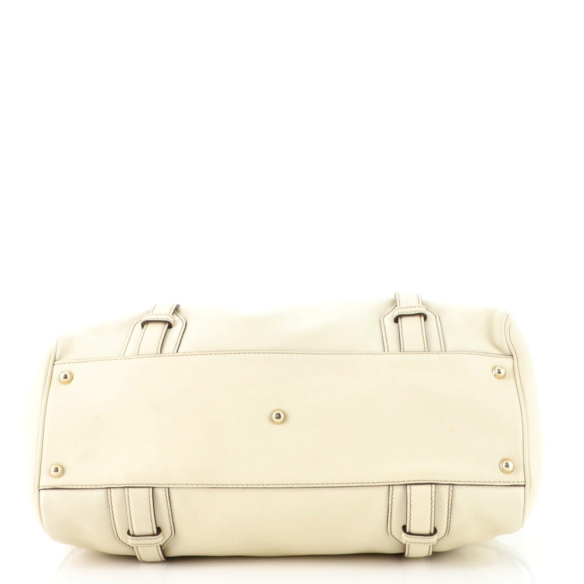 Beige Gucci 85th Anniversary Boston Bag Leather