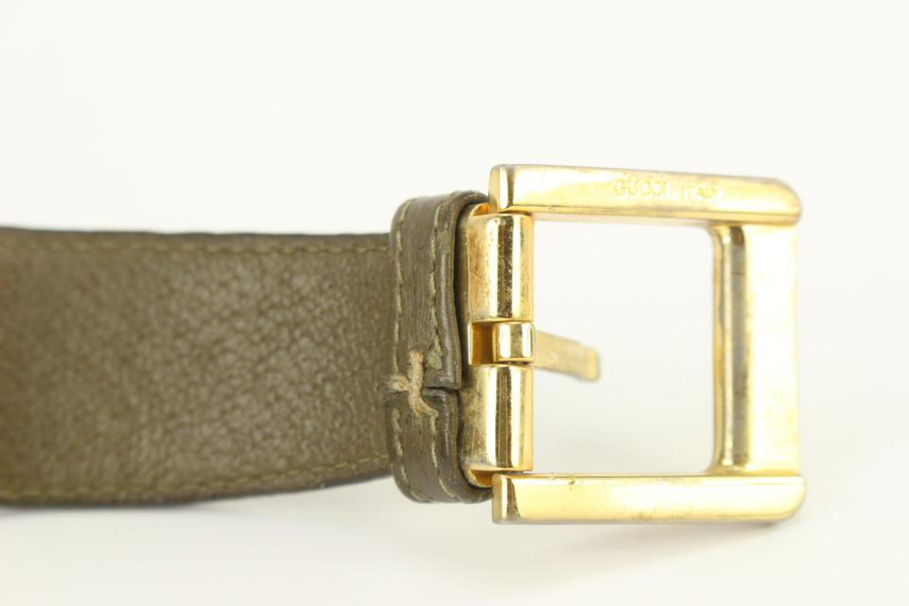 Gucci 90/36 Vintage Beige Web Belt 127g21 For Sale 2