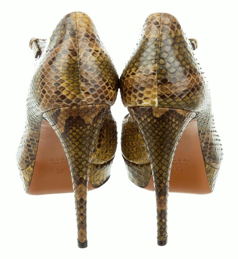 gucci python pumps