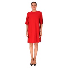Gucci A-Line Crepe Dress With Web Stripe Trim