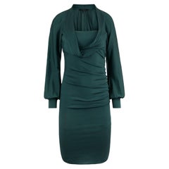 Gucci A/W 2005 Teal Silk Dress