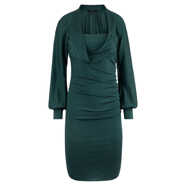Gucci A/W 2005 Teal Silk Dress For Sale at 1stDibs