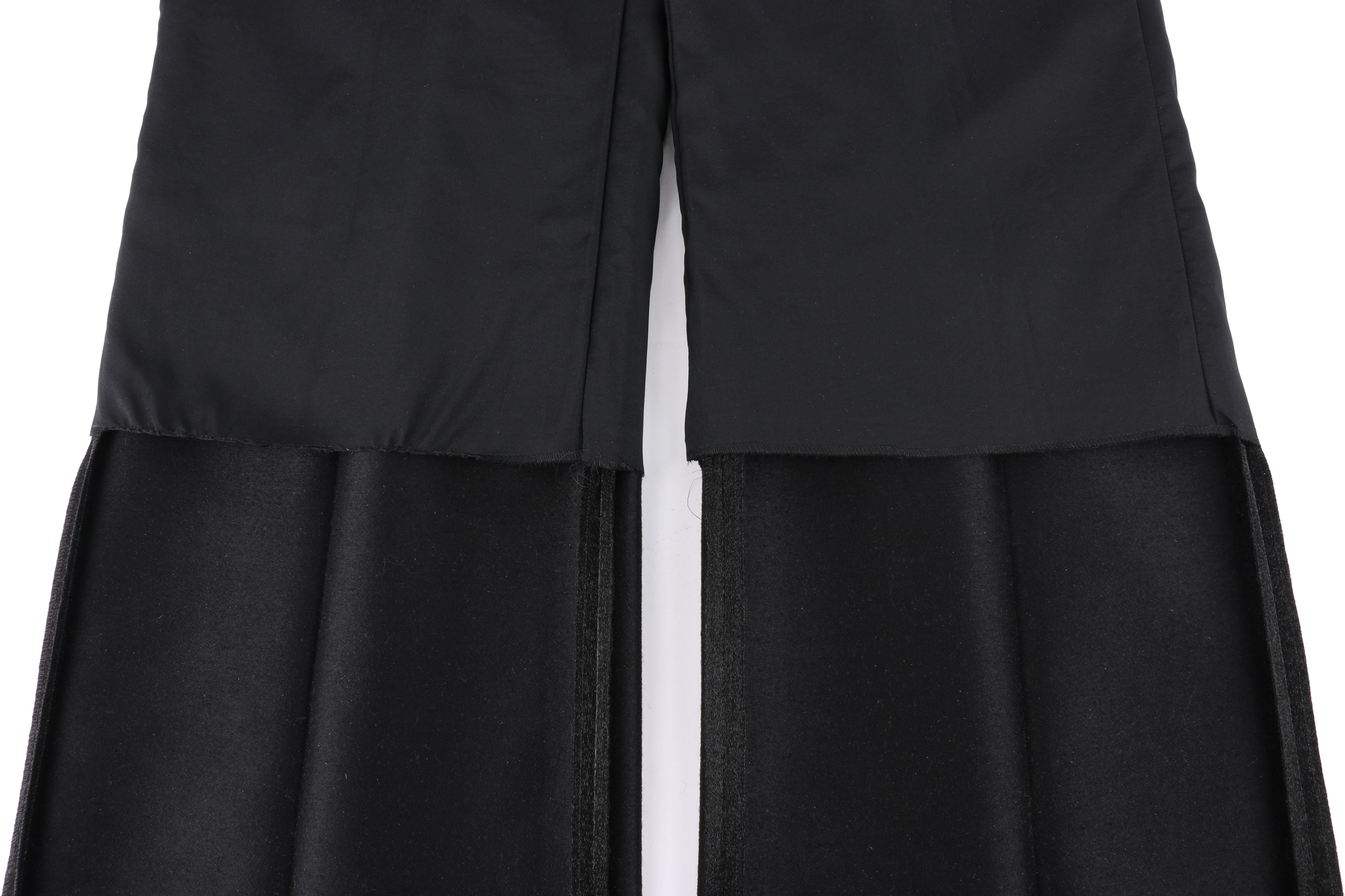 GUCCI A/W 2006 2pc Black Metallic Satin Blazer & Wide Leg Trouser Pant Suit Set 4