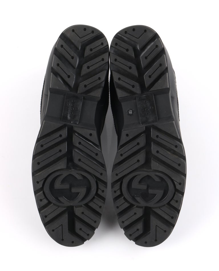 GUCCI A/W 2011 "Duck Boot" GG Guccissima Monogram Leather Combat Work