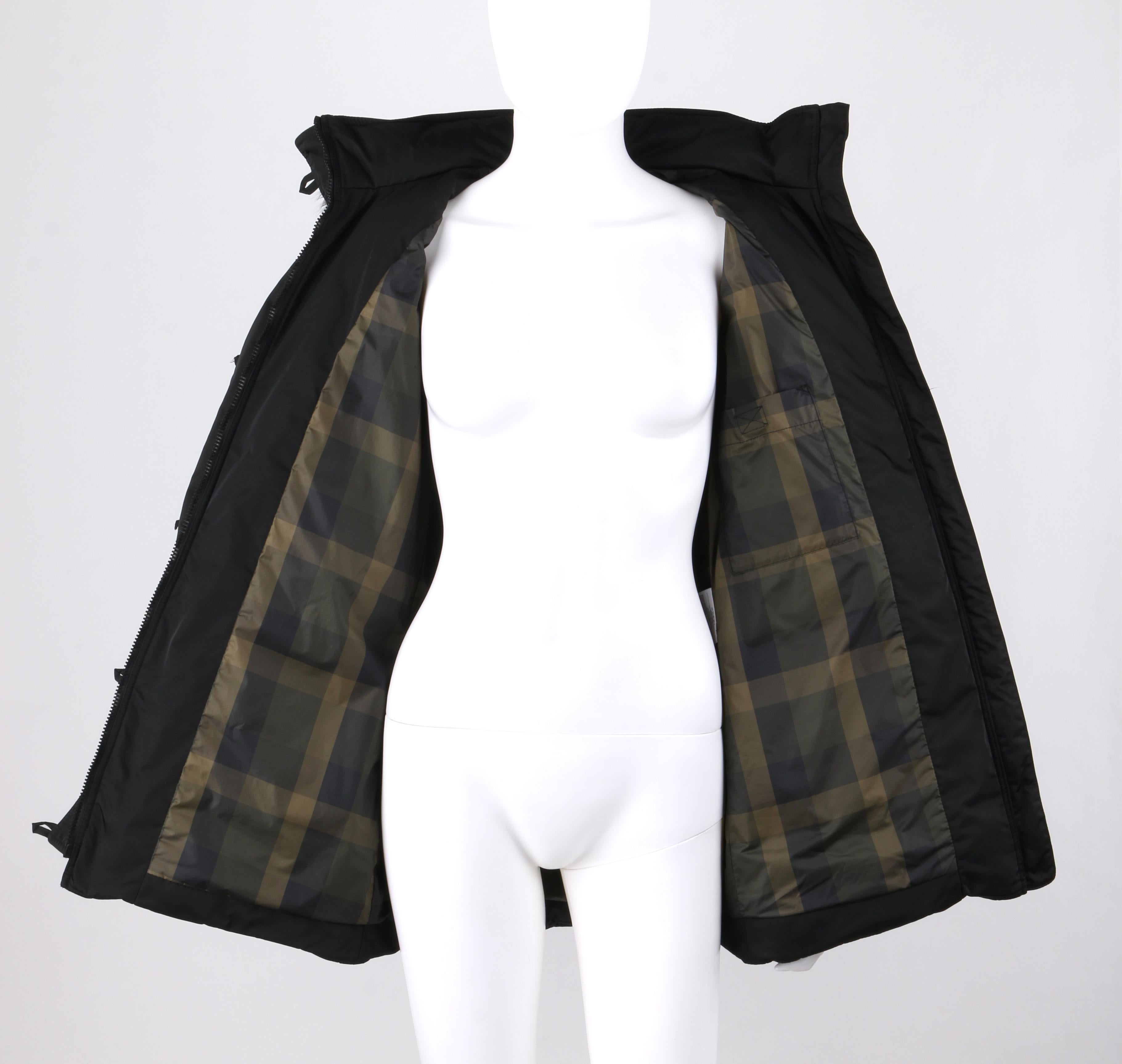 GUCCI A/H 2013 - Manteau matelassé à capuche en duvet et fourrure de castor matelassée noire en vente 2