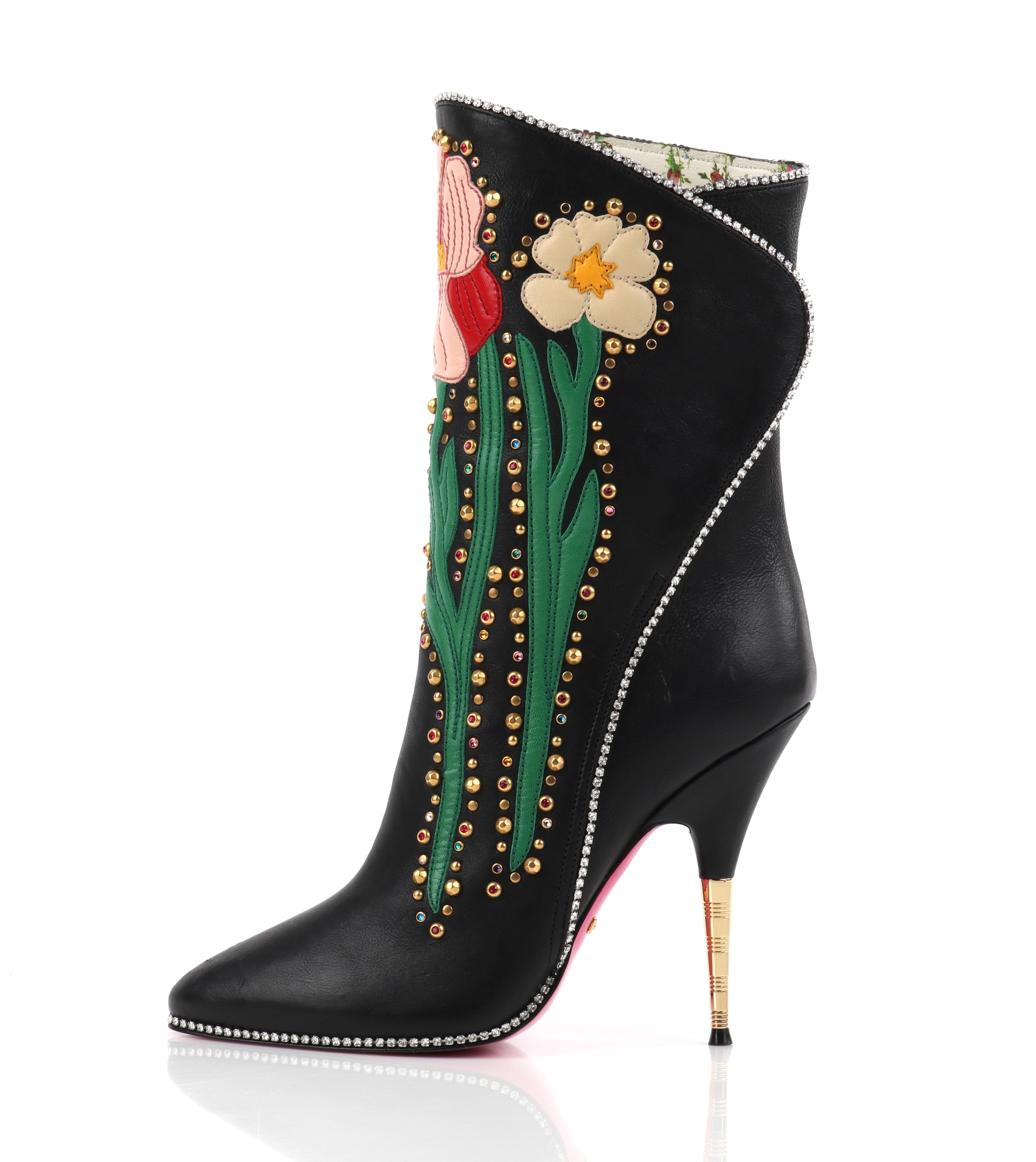 floral gucci boots