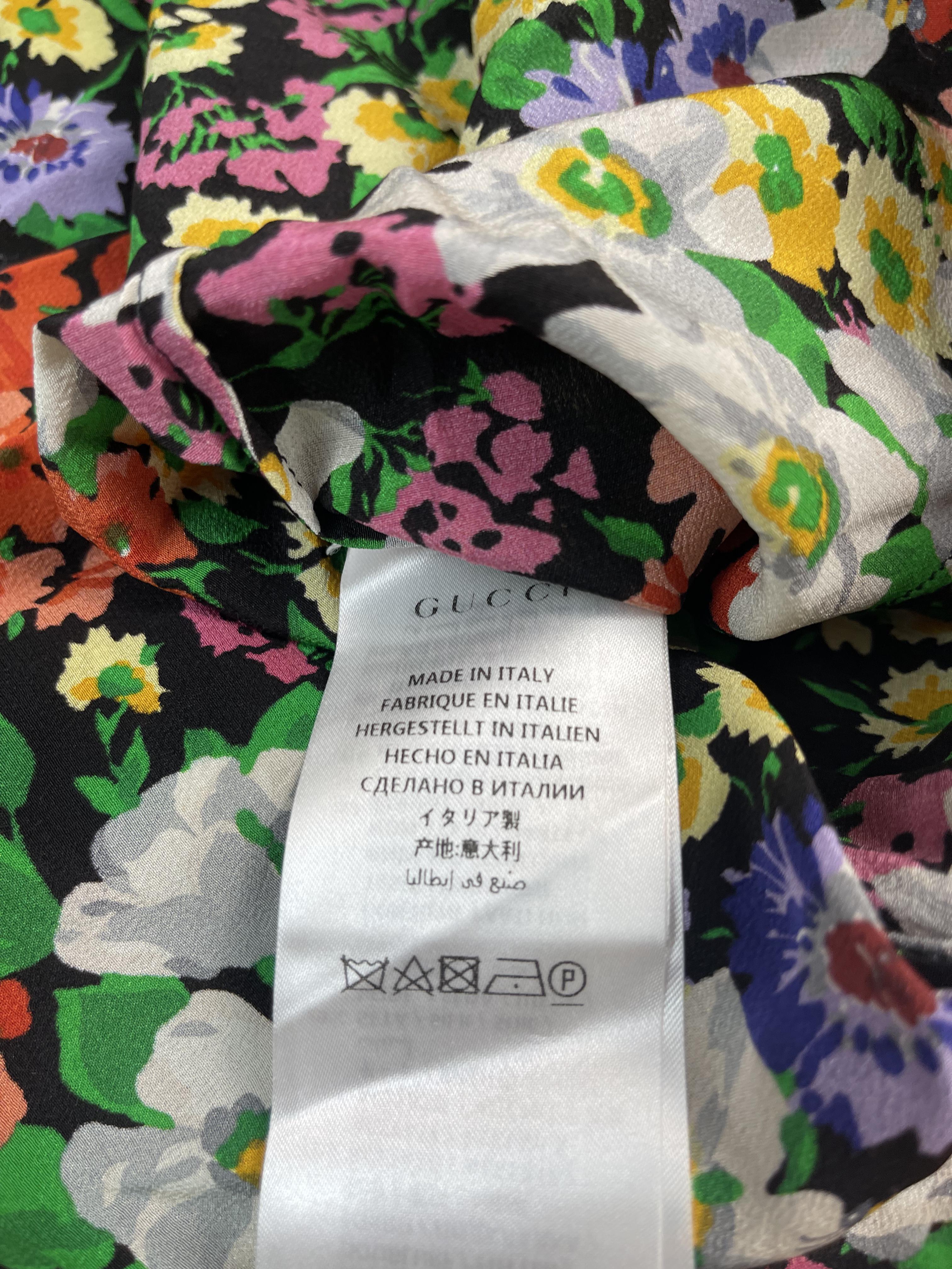 Gucci A/W2017 Pleats Floral Shirt  For Sale 1