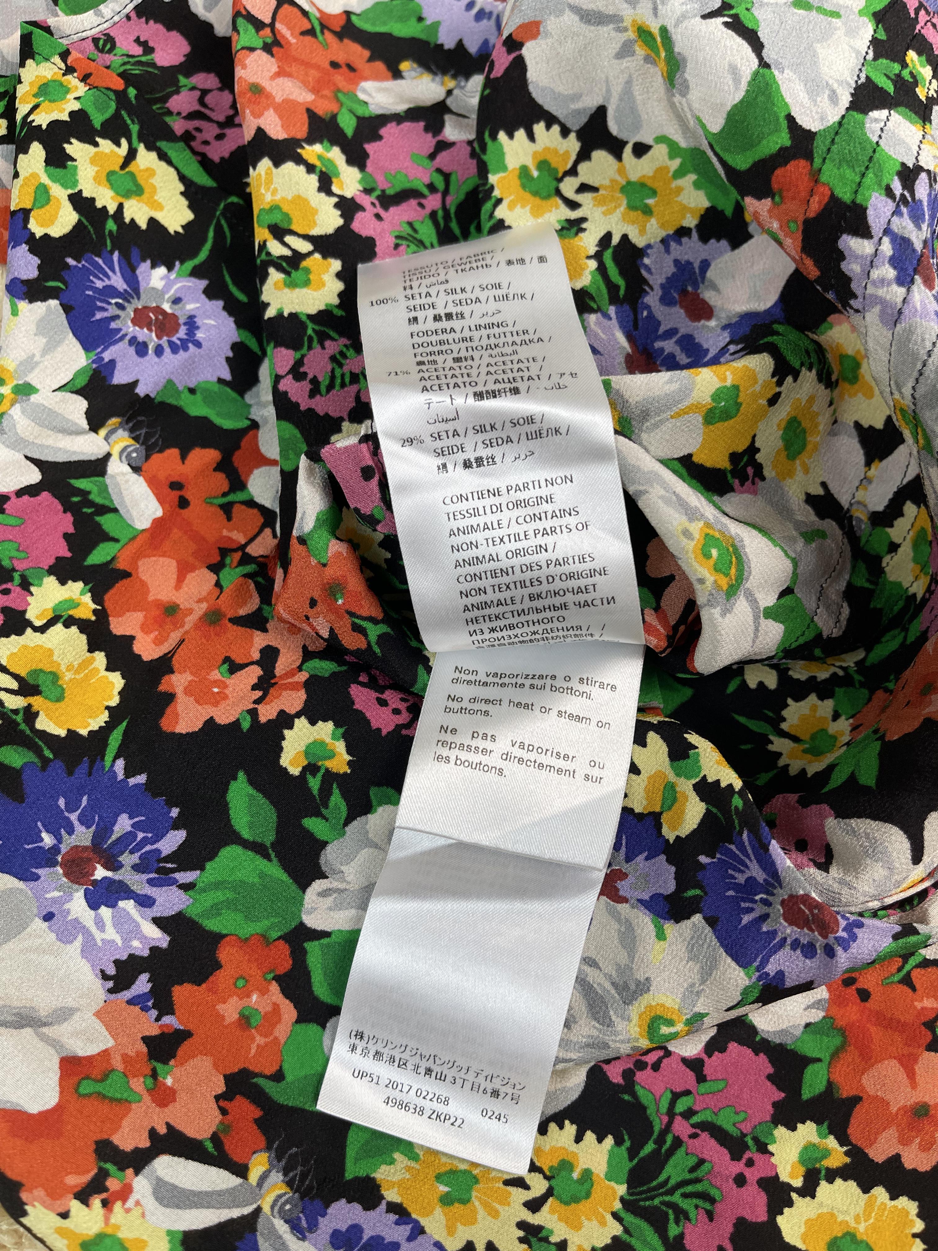 Gucci H/W 2017 Faltenhemd mit Blumenmuster  im Angebot 2