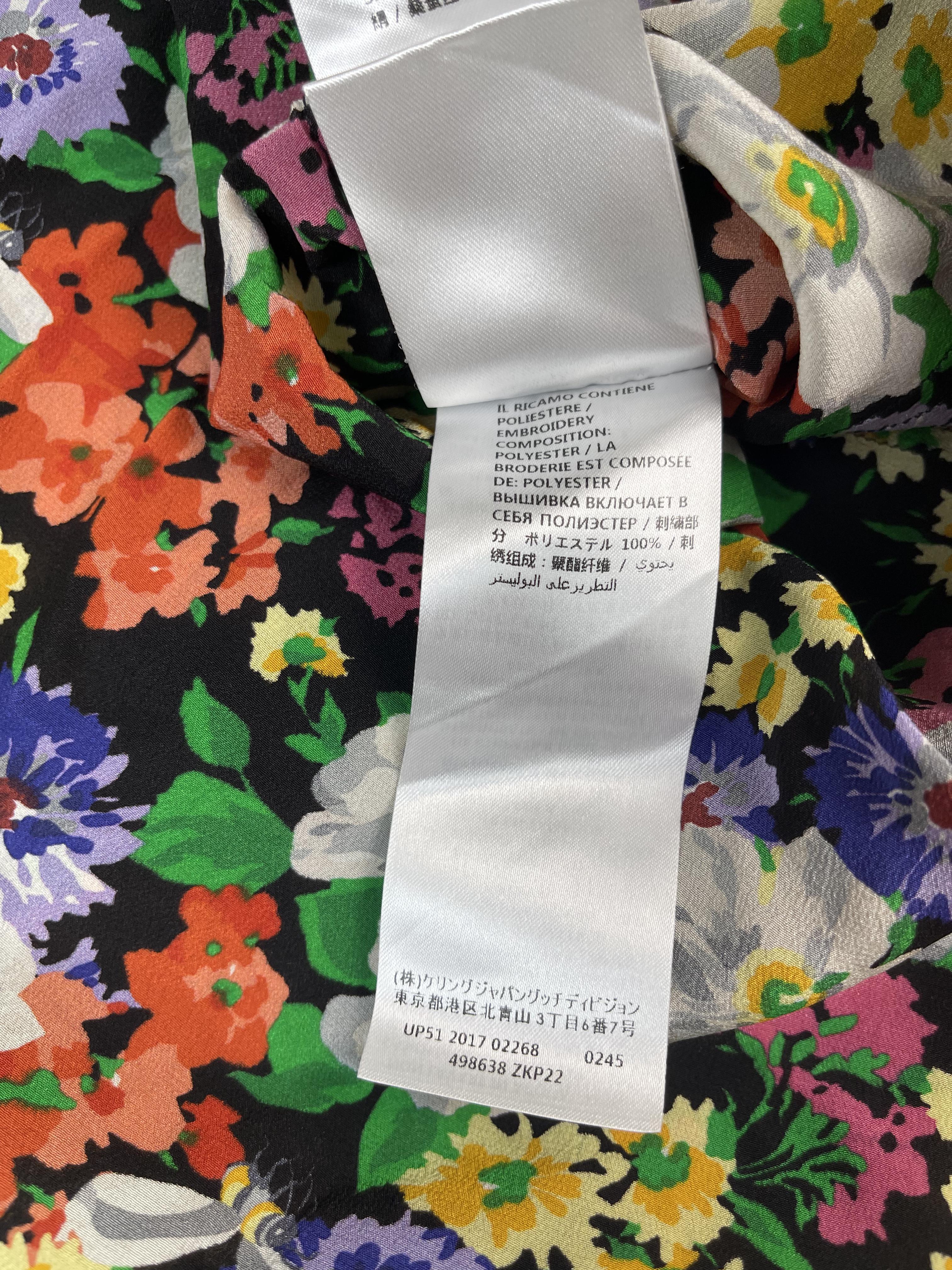 Gucci H/W 2017 Faltenhemd mit Blumenmuster  im Angebot 3